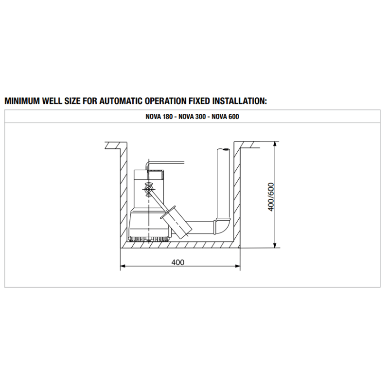 DAB NOVA 600 Submersible Pump (AUTO WITH FLOAT)