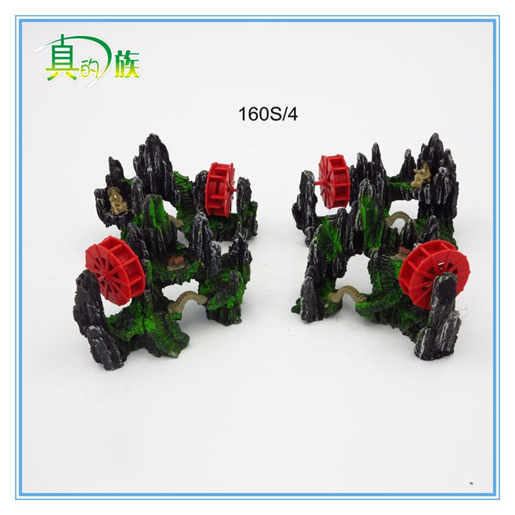 Zhen De Decoration - Rock Formation w/ Water Wheels - 160 (Random sele