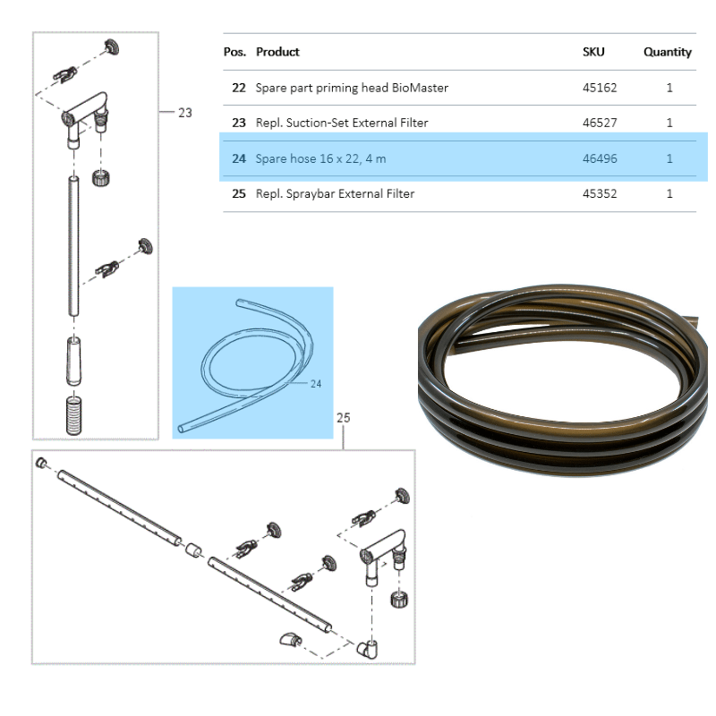 OASE Biomaster 250/350/600/850 Spare Parts