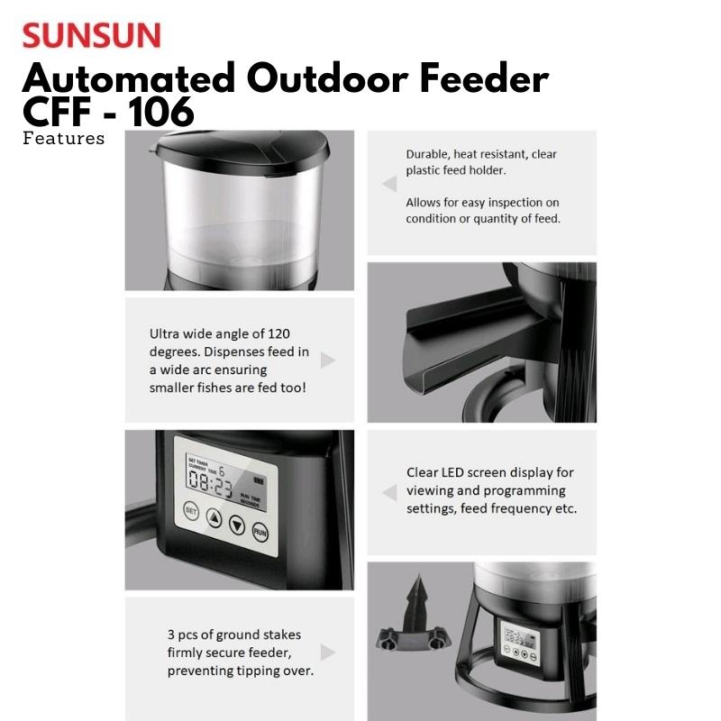 SUNSUN CFF-106 Automated Outdoor Feeder (For Ponds)