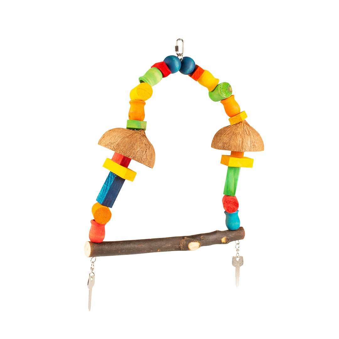 Laroy Duvo Birdtoy Colourful Swing With Cubes 12X45X45Cm Mixed Colors