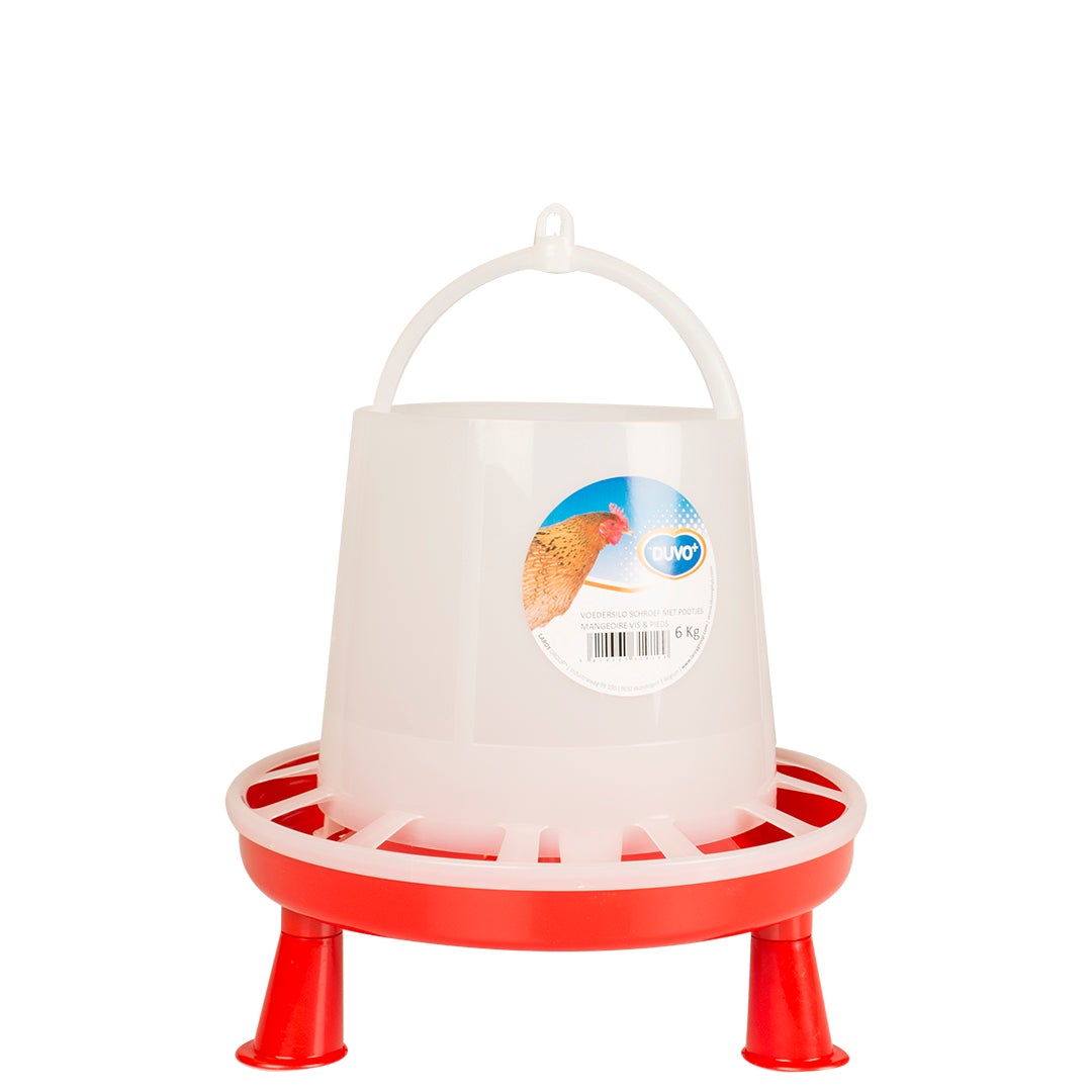 Laroy Duvo Plastic Chicken Feeder Silo With Feet 3Kg