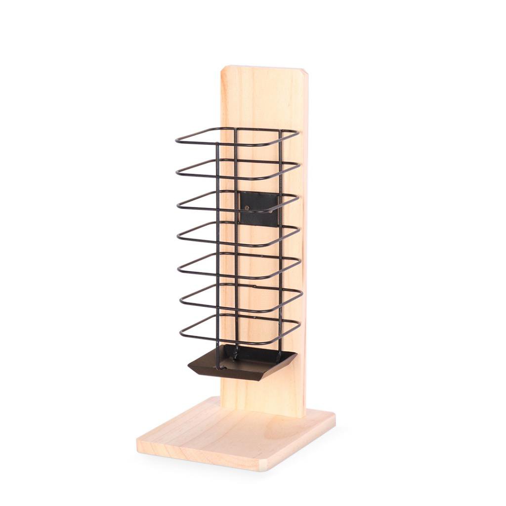 Laroy Duvo Wooden Hay Rack With Black Metal 14X18X37Cm