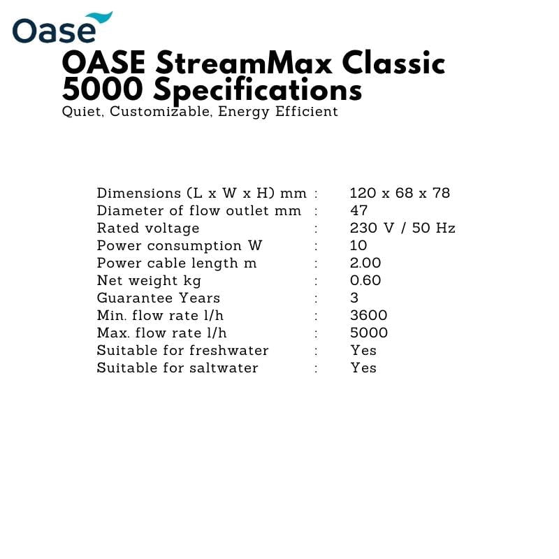 OASE StreamMax Classic 2000/4000/5000 & Magnetic Holder Convertor