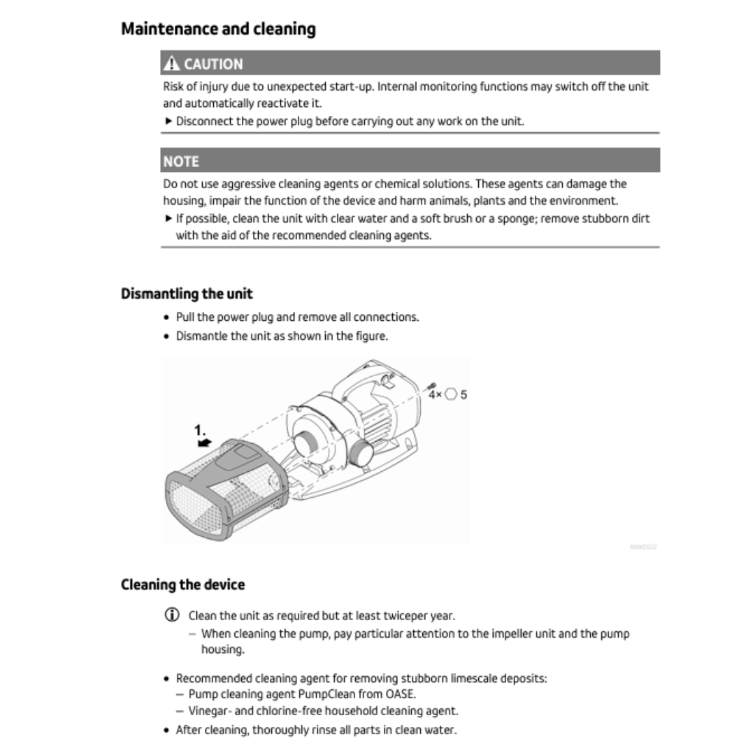 Oase AquaMax Eco Expert 20000/27000 - 12V (10m cable) swim safe