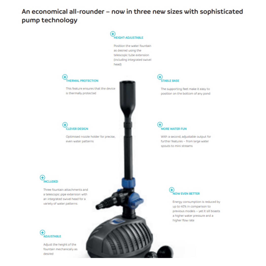 OASE Aquarius Fountain Set Classic (750-4500l/h) (10m wire)