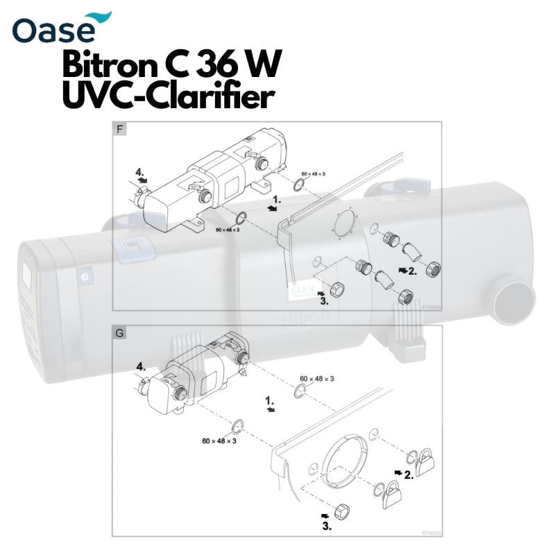 OASE Bitron C 24W-110W (UVC Clarifier) (patent self cleaning design)