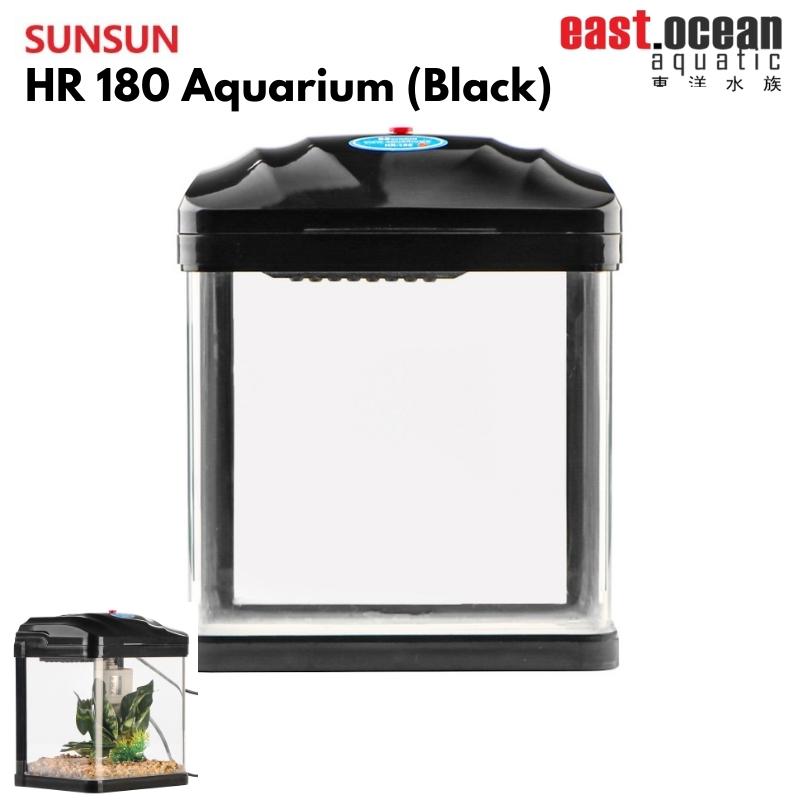 SUNSUN HR-180 Aquarium (18.3cm) - Tank Only (Black / White)
