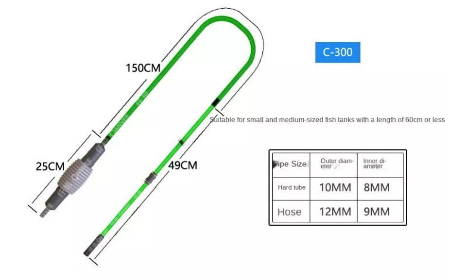 QANVEE Siphon cleaner (C-300 & C-600) & Optional Gravel Cleaner Addon