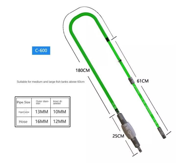 QANVEE Siphon cleaner (C-300 & C-600) & Optional Gravel Cleaner Addon