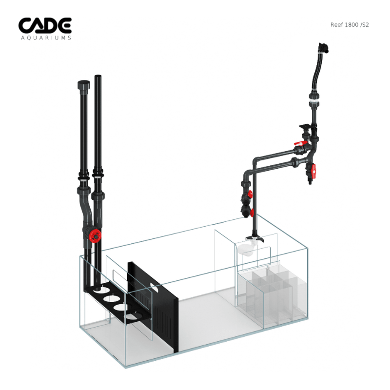 CADE Reef S2 Classic 1800 (Black/White) (180x70x60cm)