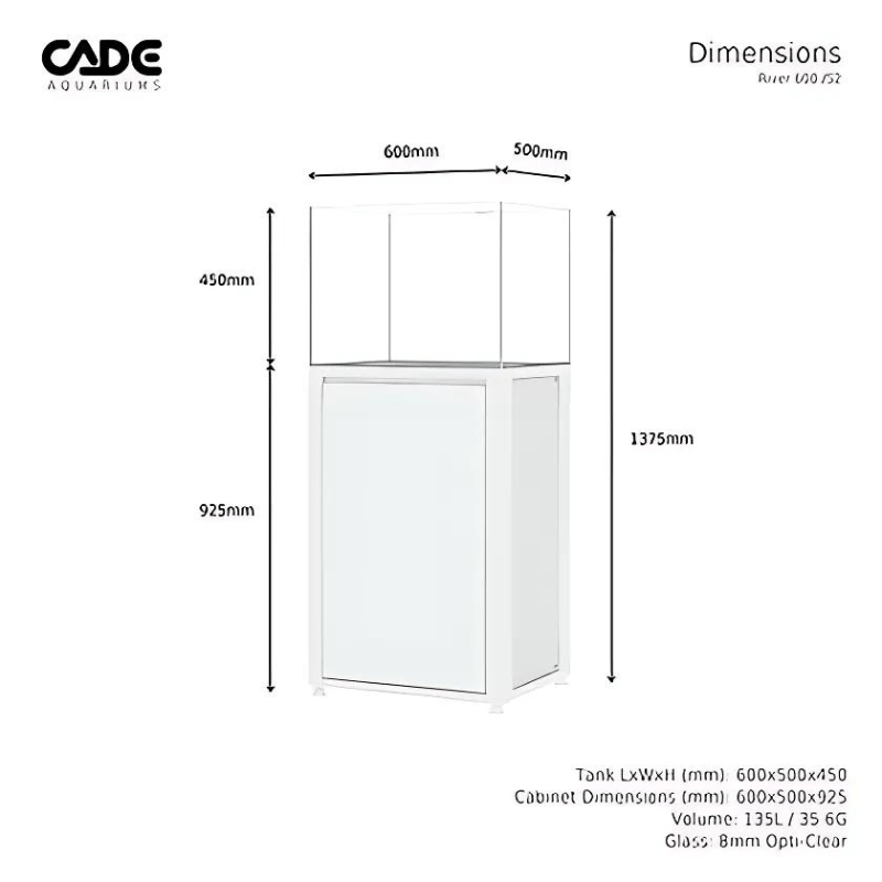 CADE River S2 600 (Black/White) (60x50x45cm)