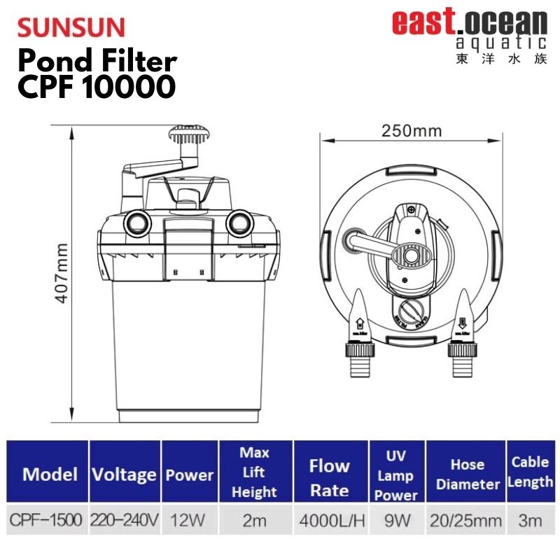 SUNSUN CPF-2500 / CPF-10000 Pond Filters w/ UV
