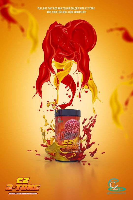 CZ Aqua Cz 2 tone 100g (Enhance Red, Yellow for Flowerhorn)