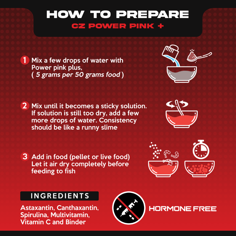 CZ Aqua Power pink plus 25g (Red enhancer vitamin)