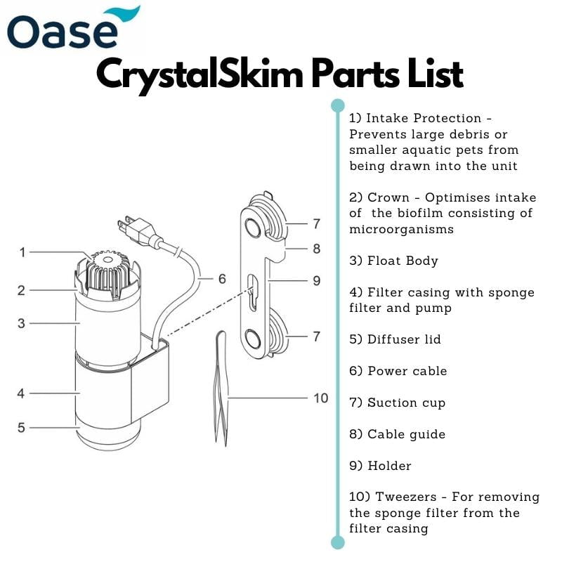OASE Surface Skimmer CrystalSkim (350/600)
