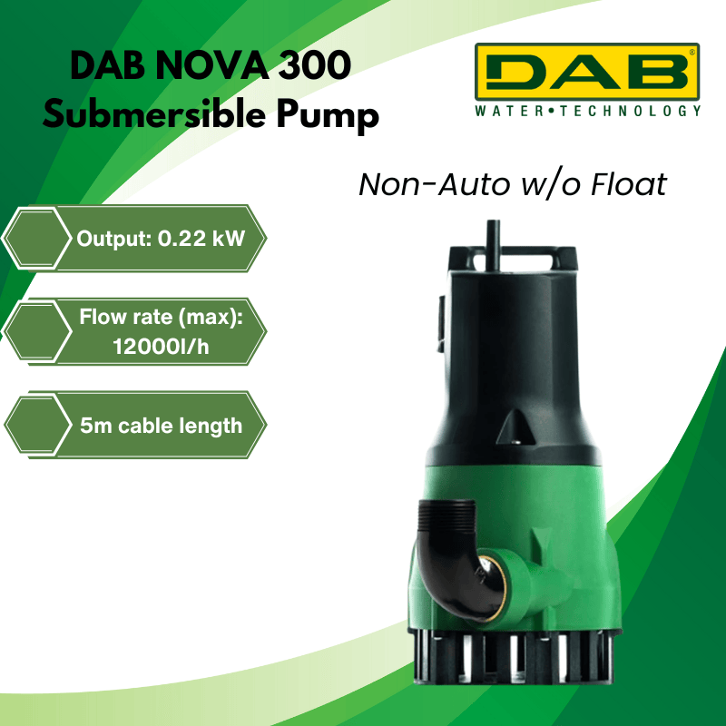 DAB NOVA 300 Submersible Pump (Non-Auto w/o Float)