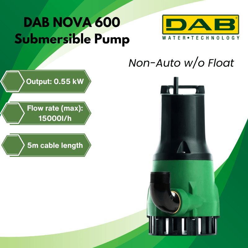 DAB NOVA 600 Submersible Pump (Non-Auto w/o Float)
