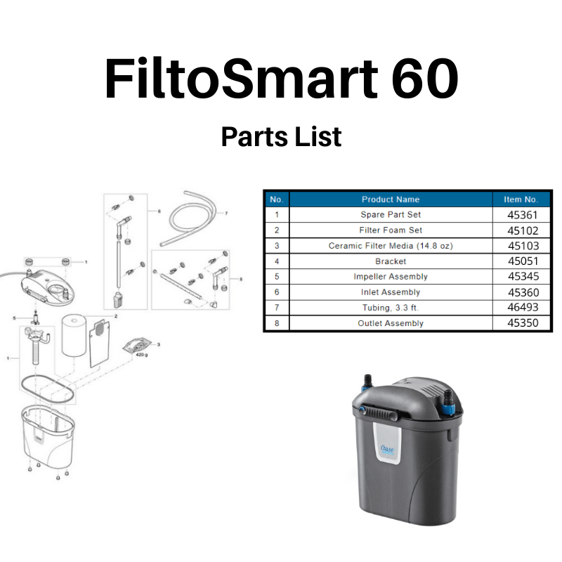 OASE FiltoSmart 60/100/200/300 Spare Parts