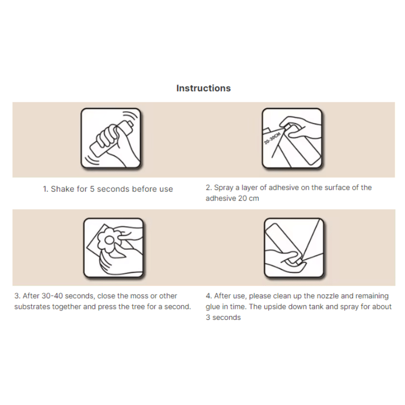 HOUYI Moss Glue (spray) easy to use glue by spraying