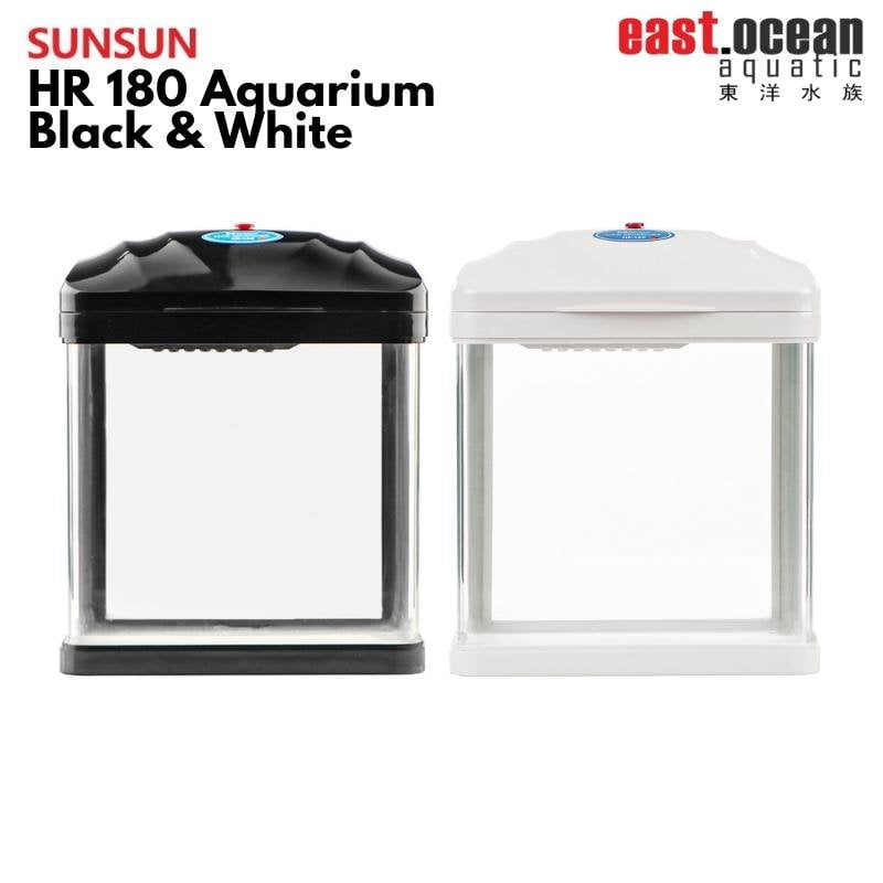 SUNSUN HR-180 Aquarium (18.3cm) - Tank Only (Black / White)