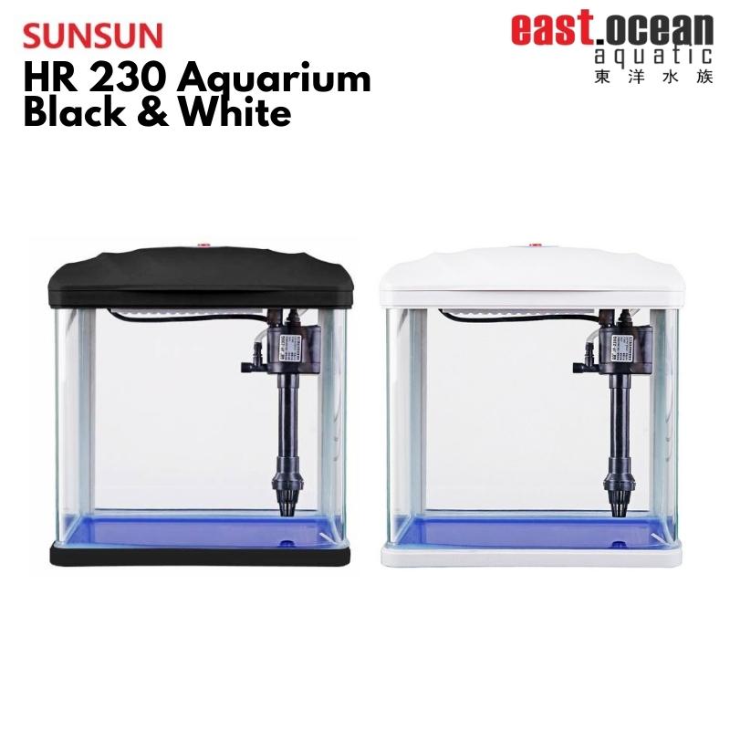 SUNSUN HR-230 Aquarium (23cm) - Tank Only (Black / White)