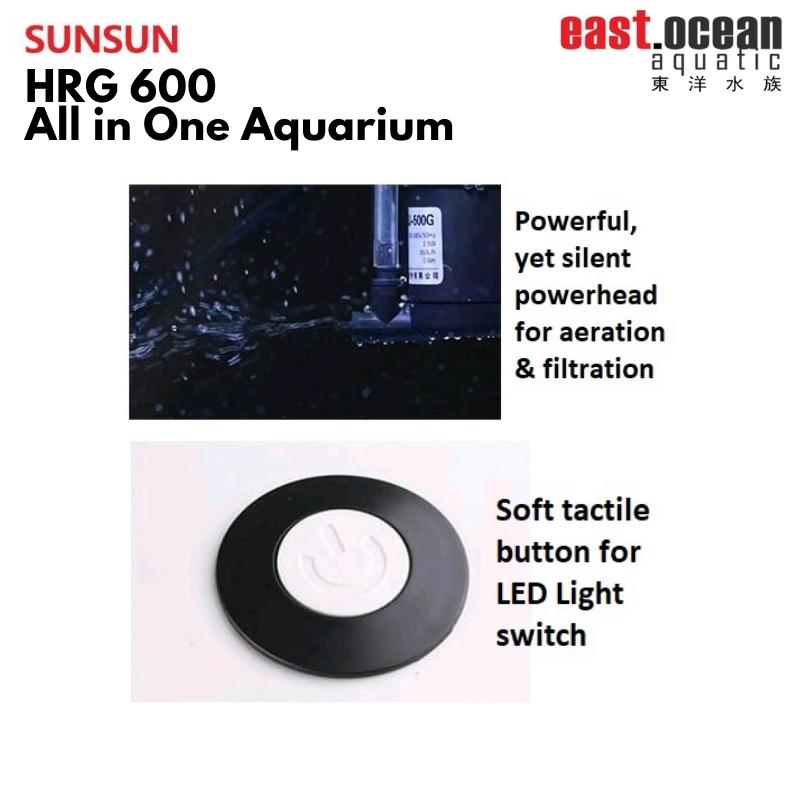 SUNSUN HRG-600 Aquarium Tank(Black)