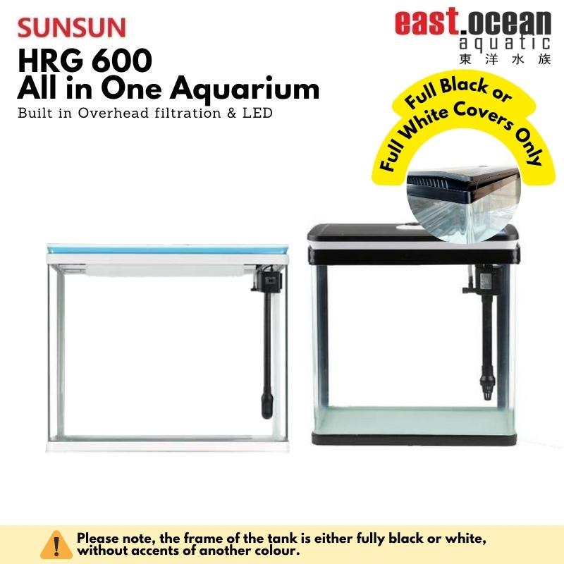 SUNSUN HRG-600 Aquarium (60cm) - Tank Only (Black / White)