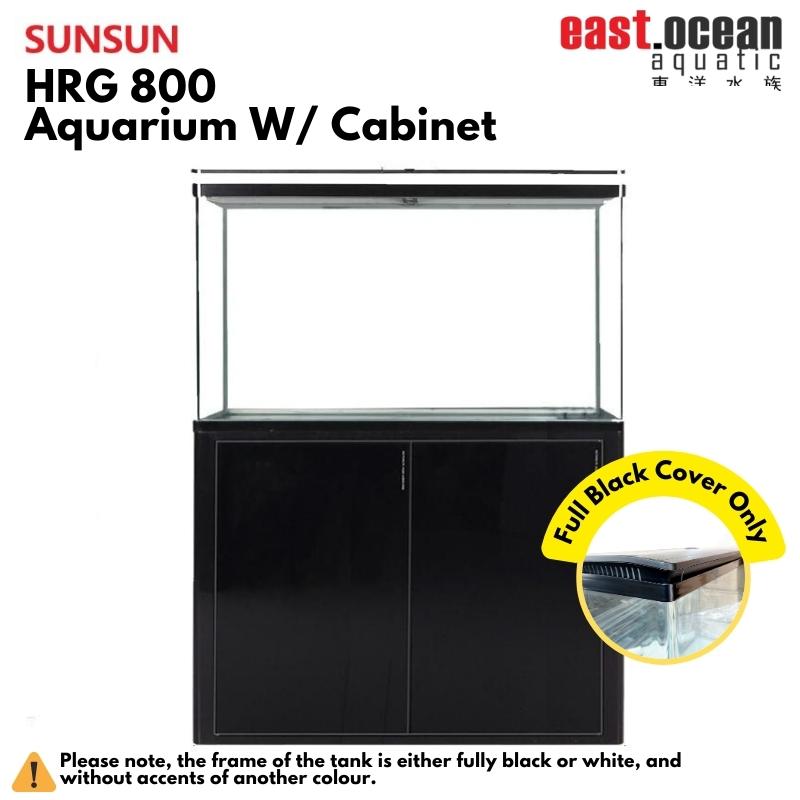 SUNSUN HRG-800 Aquarium (80cm) Set - Tank & Cabinet (Black & White)