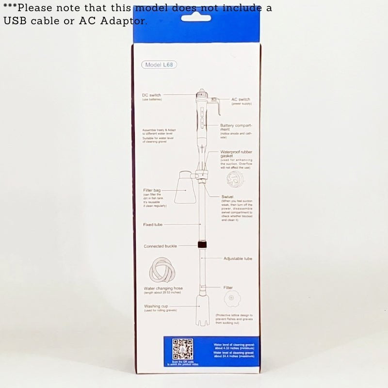 iLonda Aquarium Electric Gravel Cleaner (Battery Operated)