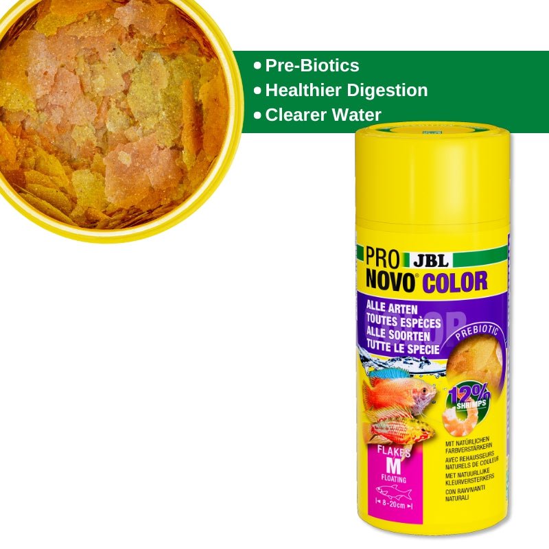 JBL ProNovo Color Flakes M (Colour Enchancing Flakes for Tropical Fish