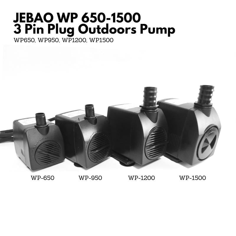 JEBAO 3 Pin Plug Outdoors Pump (2m Weather Proof Cable) - 650-1,500(L/
