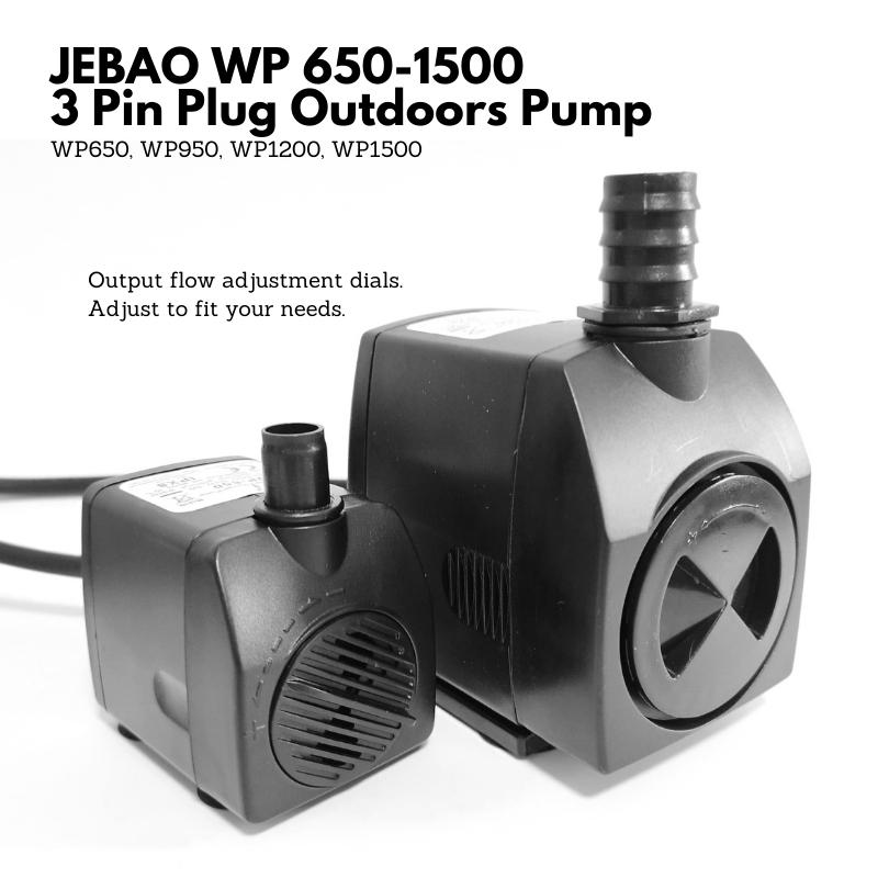 JEBAO 3 Pin Plug Outdoors Pump (2m Weather Proof Cable) - 650-1,500(L/