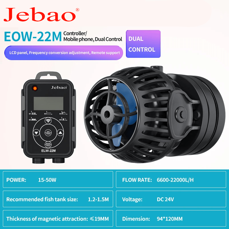 JEBAO EOW Wavemaker - (3M,5M,9M,16M,22M) Controller/Wi-Fi Mobile phone