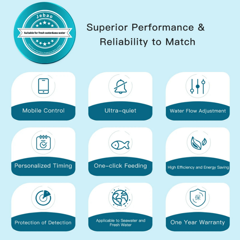 JEBAO EP Water Pump - Controller/Mobile phone Dual Control (Remote + I