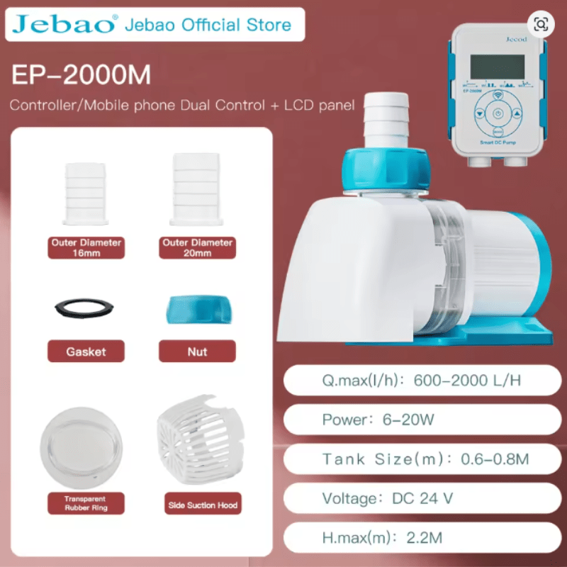 JEBAO EP Water Pump - Controller/Mobile phone Dual Control (Remote + I