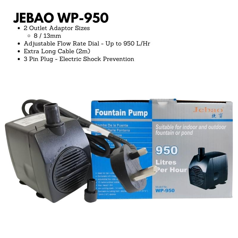 JEBAO 3 Pin Plug Outdoors Pump (2m Weather Proof Cable) - 650-1,500(L/