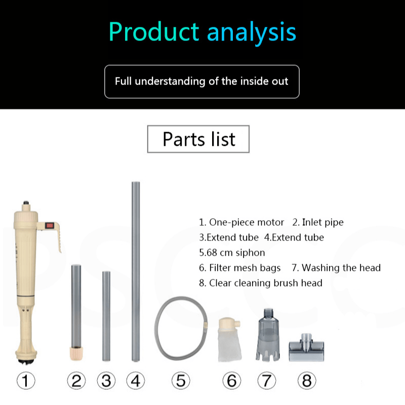 JENECA AS-615A Battery Gravel Cleaner (Sand cleaner for Fish Tank)