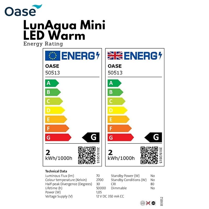 OASE LunAqua Mini LED spotlight (Warm colour)