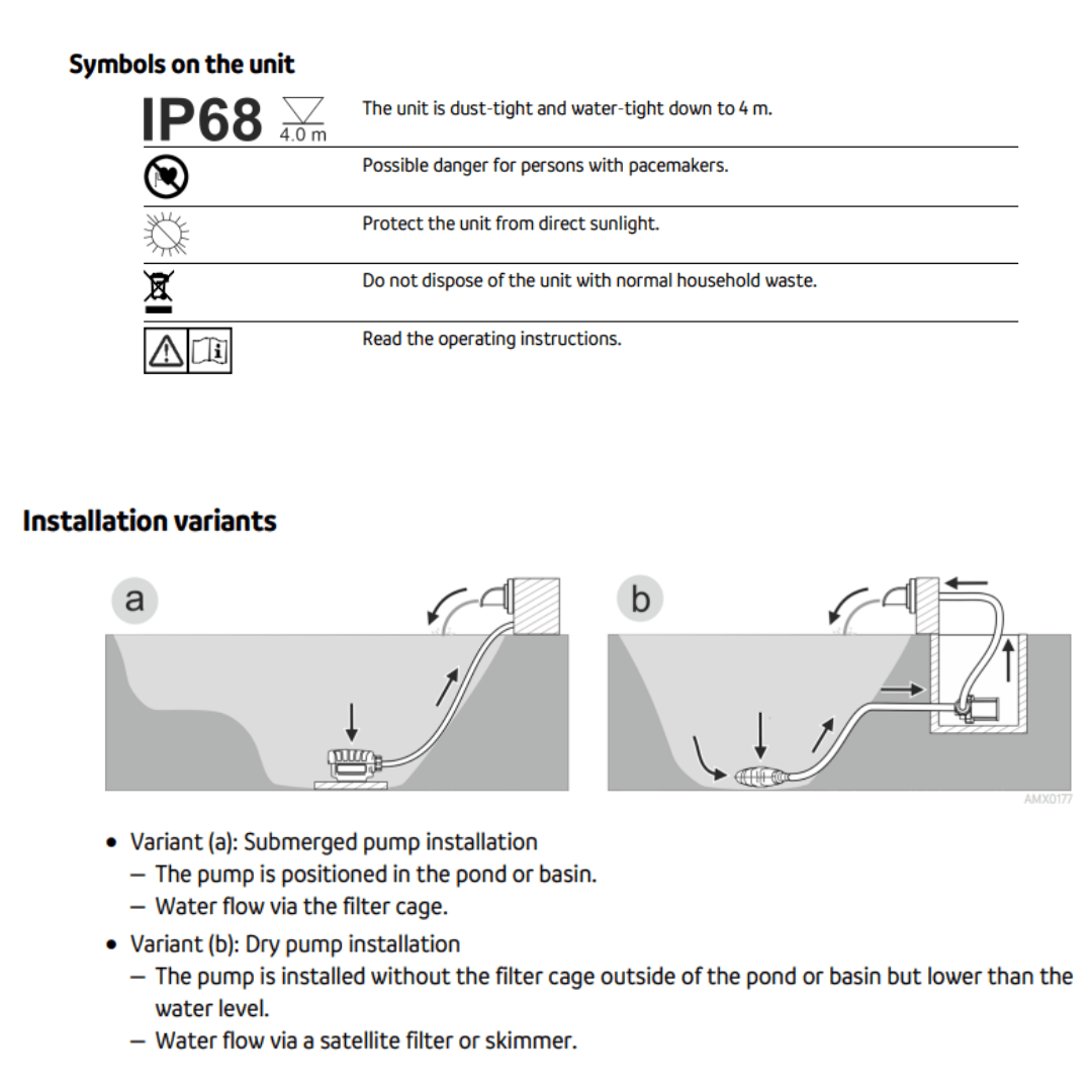 OASE AquaMax Eco Classic (2500E-17500l/h)(10m cable) (energy saving)