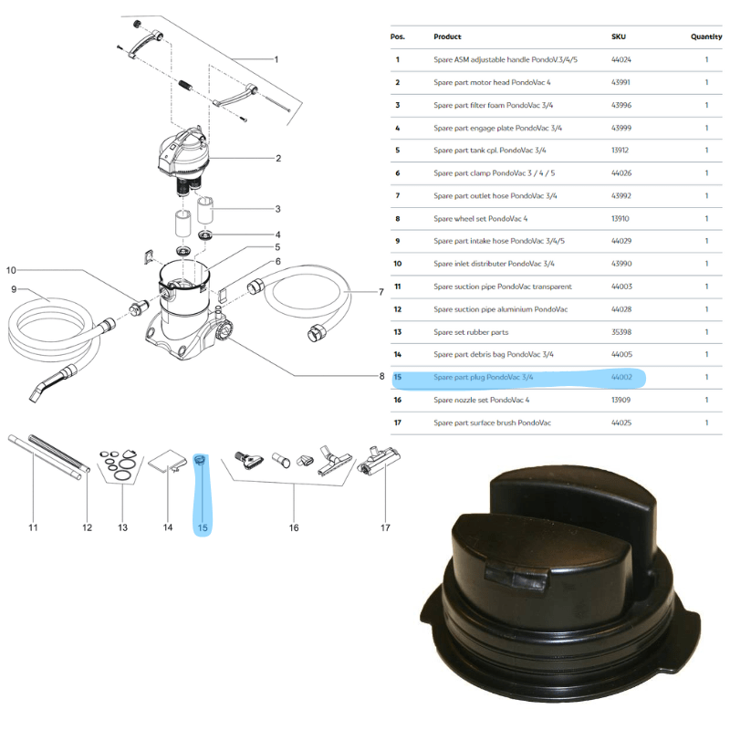 OASE PondoVac Spare Parts (PondoVac Classic/4/5)