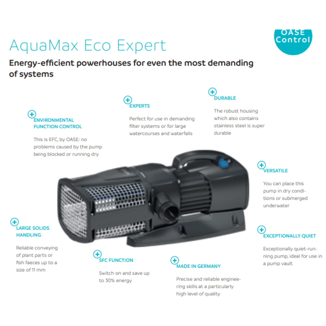 Oase AquaMax Eco Expert 20000/27000 - 12V (10m cable) swim safe