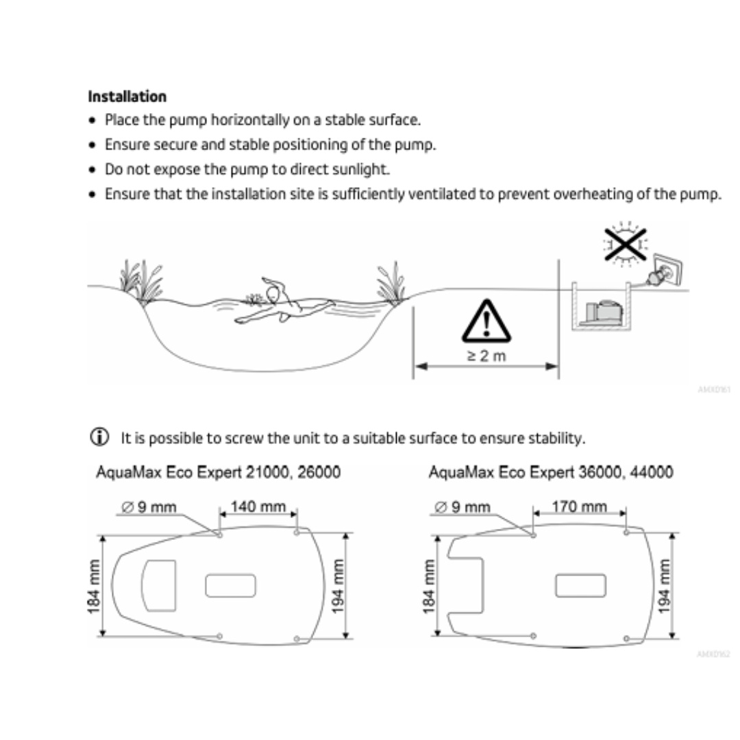 Oase AquaMax Eco Expert 21000-44000 (10m cable)