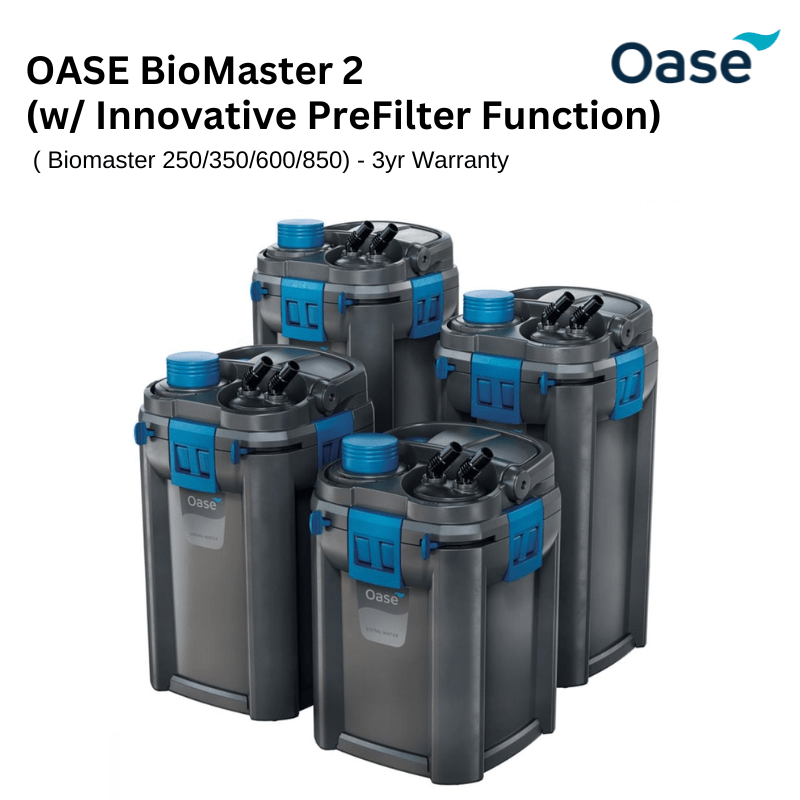 Oase Biomaster 2 (w/ Innovative PreFilter Function)- (250/350/600/850) - 3yr Warranty (New version!) faster flow !