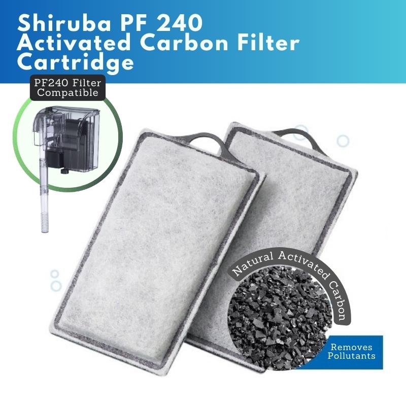 SHIRUBA Activated Carbon Cartridge Replacement (PF Hang On Back Filter