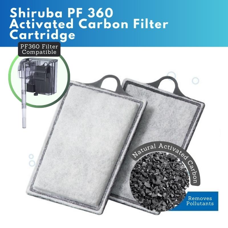 SHIRUBA Activated Carbon Cartridge Replacement (PF Hang On Back Filter