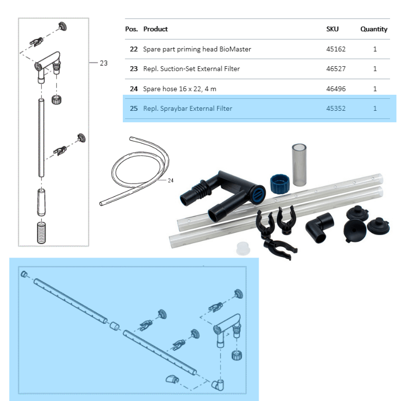 OASE Biomaster 250/350/600/850 Spare Parts