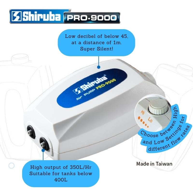 SHIRUBA PRO series Air pump (Single & Double Air Outlet)