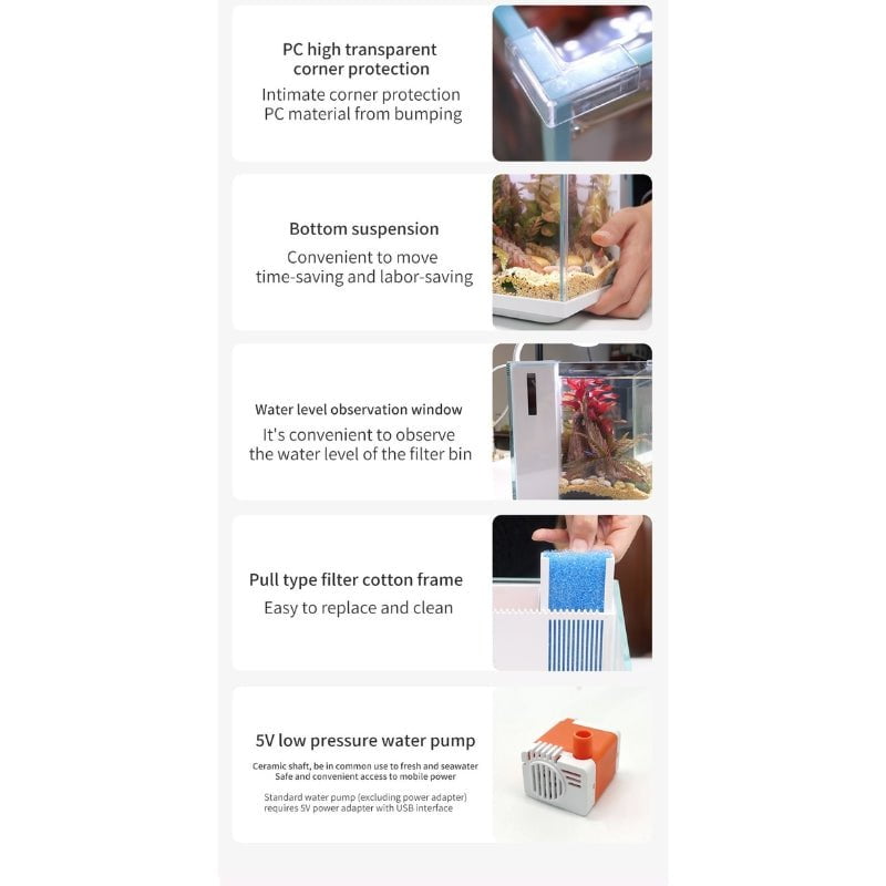 QANVEE BL-200PG Desktop Aquarium (IOS)