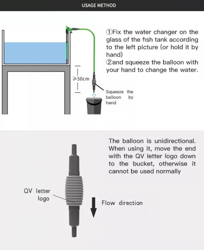 QANVEE Siphon Cleaner (S3/S6) & Optional Gravel Cleaner Addon